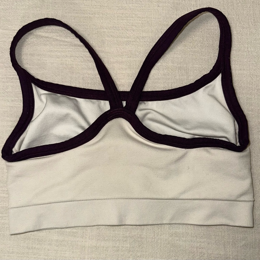 Patagonia Women's Mesh Sports Bra - White and Pink - Picture 3 of 4